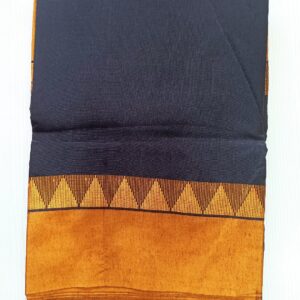 Temple Border Black Saree