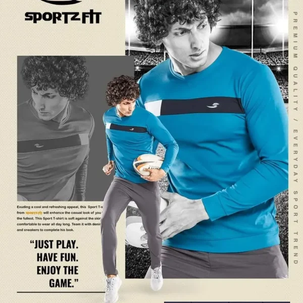 SPORTZ FIT MENS FULL TSHIRT - Image 2