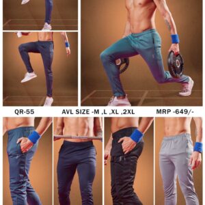 Men Solid Slim Fit Trackpants QR 55